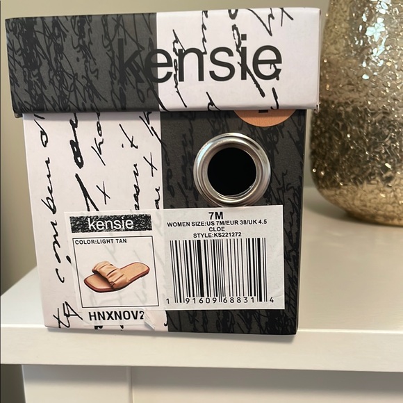 Kensie Tan Ruched Slide Sandals - Picture 5 of 5